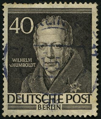 Berlim Ocidental - 1952 - Personalidades de Berlim - Wilhelm von Humboldt - 40Pf