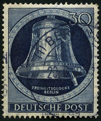 Berlim Ocidental - 1953 - Freiheitsglocke - 30Pf