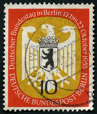 Berlim Ocidental - 1955 - Bundestag em Berlim - 10Pf