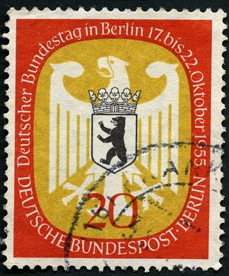 Berlim Ocidental - 1955 - Bundestag em Berlim - 20Pf