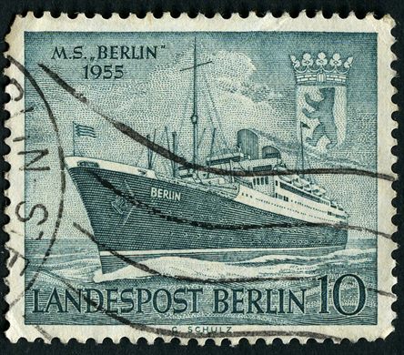 Berlim Ocidental - 1955 - Navio MS Berlin - 10Pf