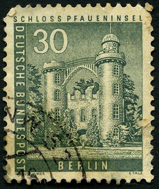 Berlim Ocidental - 1957 - Vistas de Berlim - Schloss Pfaueninsel - 30Pf