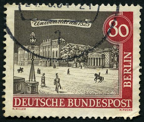 Berlim Ocidental - 1962 - Berlim Antiga - Universidade 1825 - 80Pf