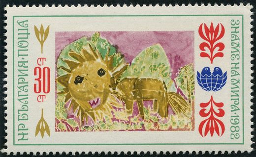 Bulgaria - 1982 - Bandeira da Paz - Leao - 30St