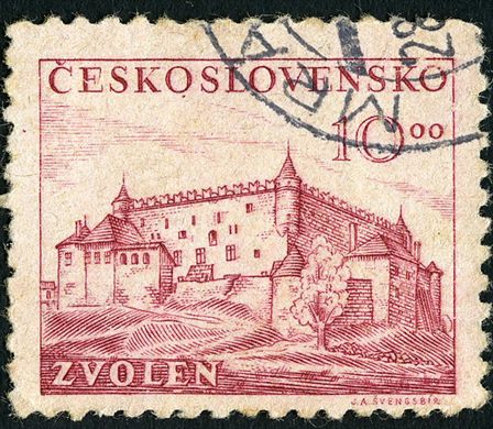 Checoslovaquia - 1949 - Castelos - Zvolen - 10Kcs