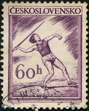 Checoslovaquia - 1953 - Desporto Lancamento Dardo - 60h