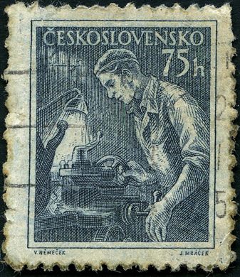 Checoslovaquia - 1954 - Profissoes Torneiro - 75h