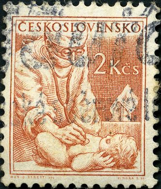 Checoslovaquia - 1954 - Profissoes Medico - 2Kcs