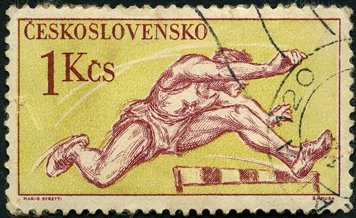Checoslovaquia - 1955 - Desporto - Corrida de Obstaculos - 1Kcs