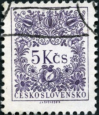 Checoslovaquia - 1955 - Porteado Floral - 5Kcs