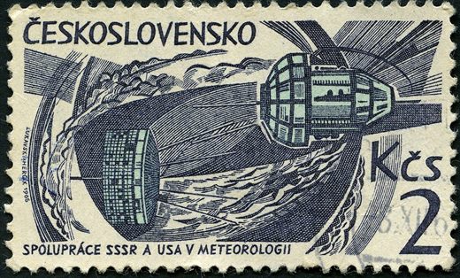 Checoslovaquia - 1965 - Cooperacao URSS EUA em Meteorologia - 2Kcs