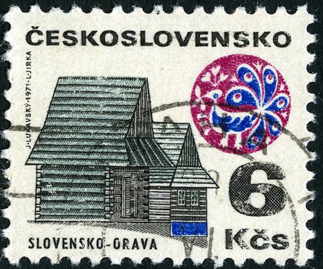 Checoslovaquia - 1971 - Arquitectura Popular - Slovensko Orava - 6Kcs