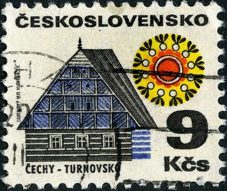 Checoslovaquia - 1971 - Arquitectura Popular - Cechy Turnovsko - 9Kcs