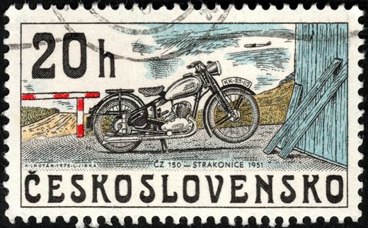 Checoslovaquia - 1975 - Motociclos Historicos CZ 150 Strakonice - 20h