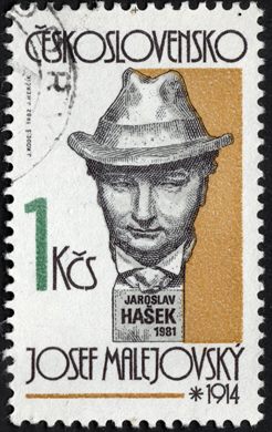 Checoslovaquia - 1982 - Esculturas - Jaroslav Hasek por Josef Malejovsky - 1Kcs