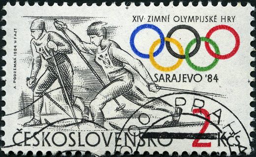 Checoslovaquia - 1984 - XIV Jogos Olimpicos de Inverno Sarajevo - Esqui - 2Kcs