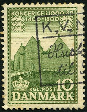 Dinamarca - 1955 - Reino Milenar 1400-1500 - Kongerige i 1000 ar - Castelo Medieval - 10Ore