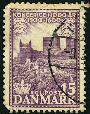Dinamarca - 1955 - Reino Milenar 1500-1600 - Kongerige i 1000 ar - Ruinas de Castelo - 15Ore