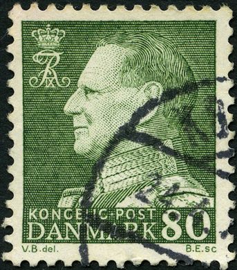 Dinamarca - 1962 - Rei Frederico IX - 80Ore