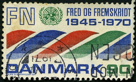 Dinamarca - 1970 - 25 Anos ONU - FN Fred og Fremskridt - 90Ore