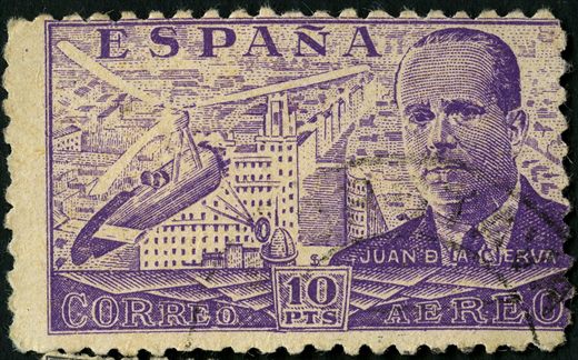 Espanha - 1939 - Correio Aereo Juan de la Cierva - 10Ptas