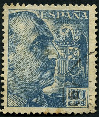 Espanha - 1940 - Franco y Escudo - 30Cts