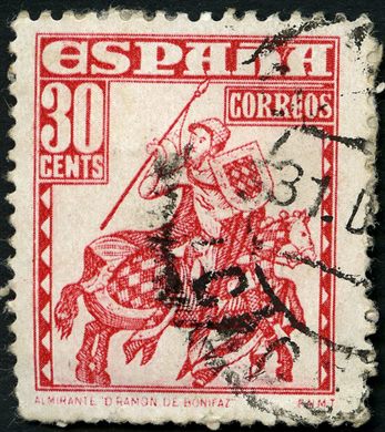 Espanha - 1948 - Personajes - Almirante Bonifaz - 30Cts