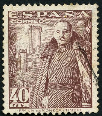 Espanha - 1948 - Franco y Castillo Mota - 40Cts
