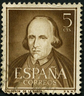 Espanha - 1950 - Literatos - Calderon de la Barca - 5Cts