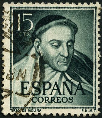Espanha - 1951 - Literatos - Tirso de Molina - 15Cts