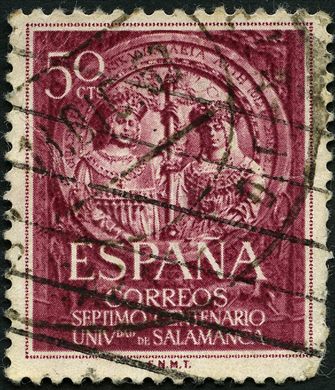 Espanha - 1953 - VII Centenario Universidade de Salamanca - 50C