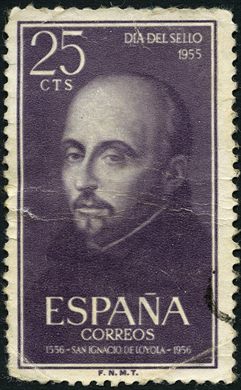 Espanha - 1955 - Dia del Sello San Ignacio de Loyola - 25Cts