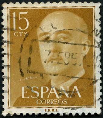 Espanha - 1955 - Basica Franco - 15Cts