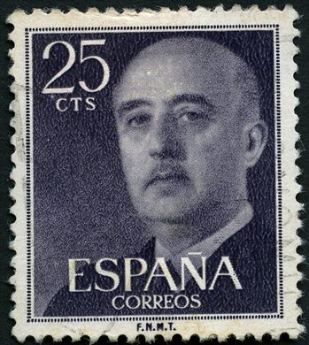 Espanha - 1955 - Basica Franco - 25Cts