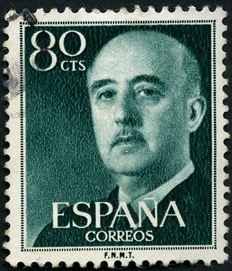 Espanha - 1955 - Basica Franco - 80Cts