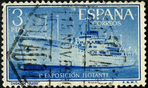 Espanha - 1956 - Exposicion Flotante Ciudad de Toledo - 3Ptas