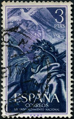 Espanha - 1956 - XX Aniversario Alzamiento Nacional - 3Ptas