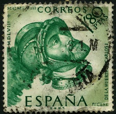Espanha - 1958 - IV Centenario da Morte de Carlos I - 1Pta80