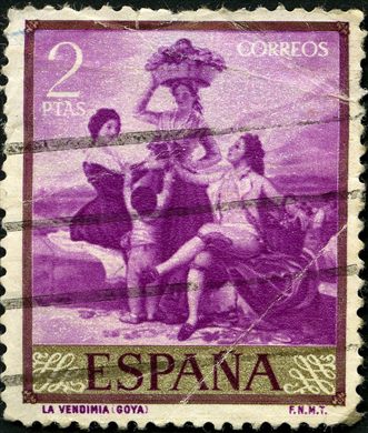 Espanha - 1958 - Pintor Goya La Vendimia - 2Ptas