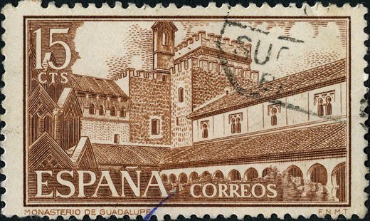 Espanha - 1959 - Mosteiro de Guadalupe - 15Cts