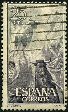 Espanha - 1960 - Tauromaquia Encierro - 25Cts