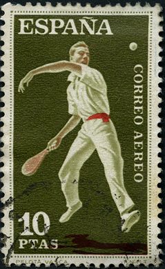 Espanha - 1960 - Desporto Correio Aereo Pelota Basca - 10Ptas
