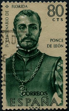 Espanha - 1960 - IV Centenario Florida Ponce de Leon - 80C