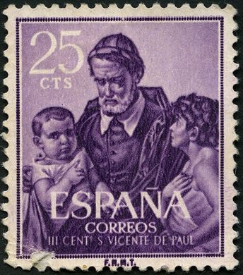 Espanha - 1960 - III Centenario Sao Vicente de Paulo - 25C