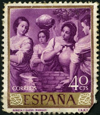 Espanha - 1960 - Pintor Murillo Rebeca e Eliezer - 40Cts