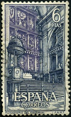 Espanha - 1961 - El Escorial - 6Ptas