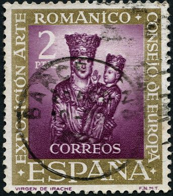 Espanha - 1961 - Exposicao Arte Romanico Virgen de Irache - 2Ptas