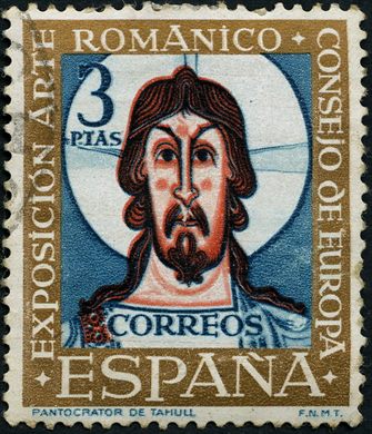 Espanha - 1961 - Arte Romanico Pantocrator de Tahull - 3Ptas