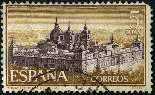 Espanha - 1961 - Mosteiro do Escorial - 5Ptas