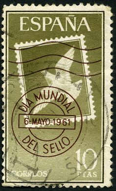 Espanha - 1961 - Dia Mundial do Selo - 10Ptas